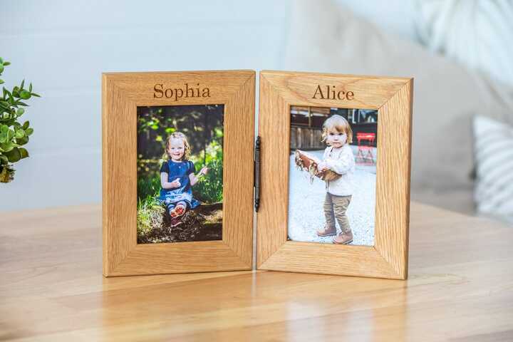 Handwritten Engraving - Double Photo Frames